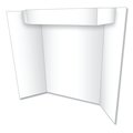 Eco Brites Too Cool Tri-Fold Poster Board, 24 x 36, White/White 27367B